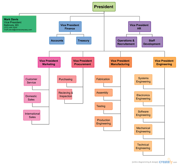 Organisational chart for business plan